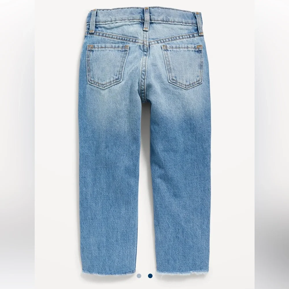 OLD NAVY Unisex Slouchy‎ Straight Non-Stretch Cut-Off Jeans for Toddler